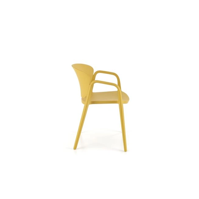 K491 krzesło plastik musztardowy (1p=4szt)-137209