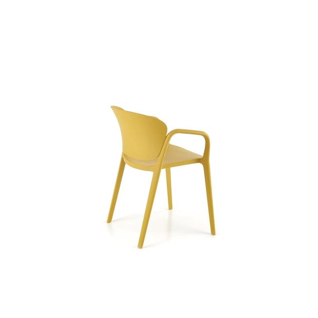 K491 krzesło plastik musztardowy (1p=4szt)-137210