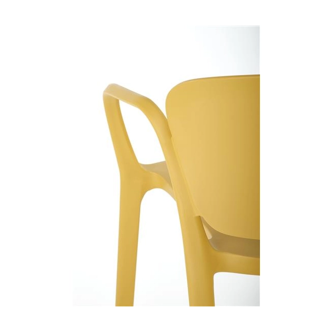 K491 krzesło plastik musztardowy (1p=4szt)-137213