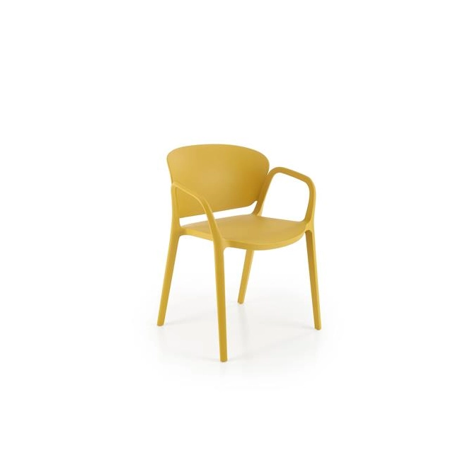 K491 krzesło plastik musztardowy (1p=4szt)-137215