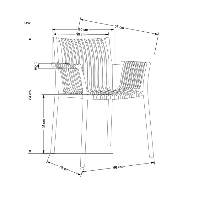 K492 krzesło czarny (1p=4szt)-137229