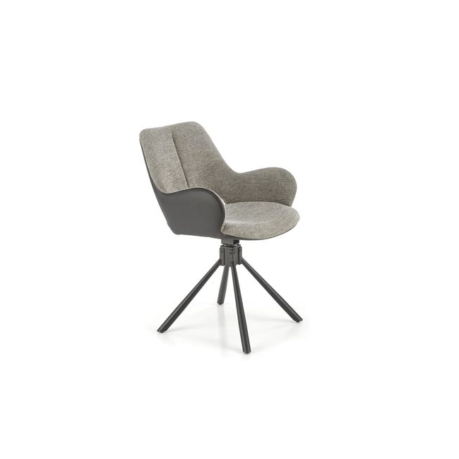 K494 krzesło popielaty / czarny (1p=2szt)-137278