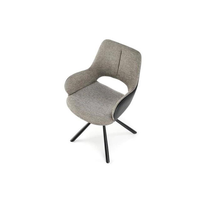 K494 krzesło popielaty / czarny (1p=2szt)-137284