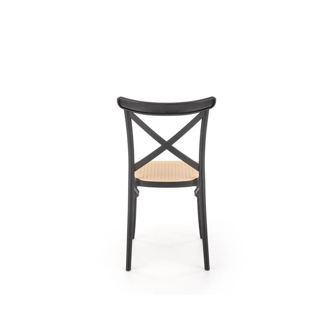 K512 krzesło czarny / brązowy (1p=4szt)-137548