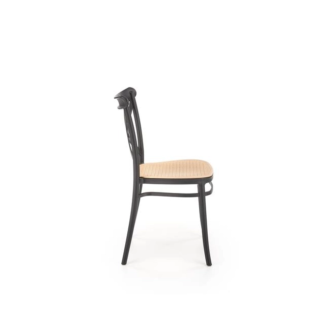 K512 krzesło czarny / brązowy (1p=4szt)-137550