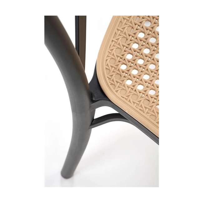 K512 krzesło czarny / brązowy (1p=4szt)-137552