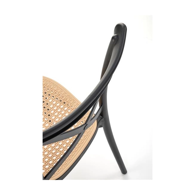 K512 krzesło czarny / brązowy (1p=4szt)-137553