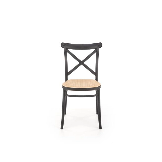 K512 krzesło czarny / brązowy (1p=4szt)-137555