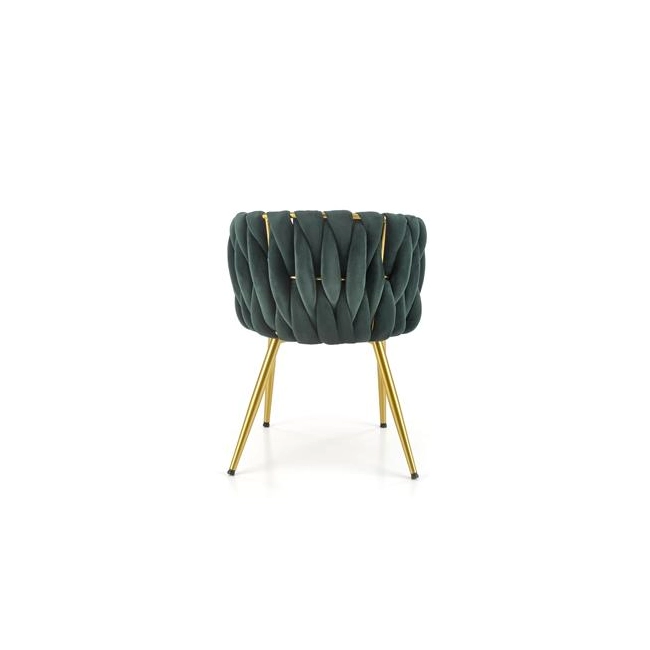 K517 krzesło ciemny zielony / złoty (1p=2szt)-137651