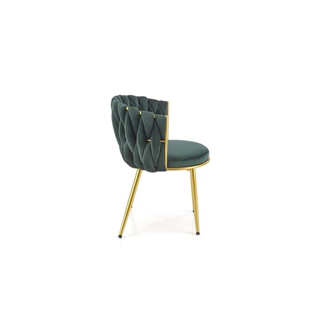 K517 krzesło ciemny zielony / złoty (1p=2szt)-137652