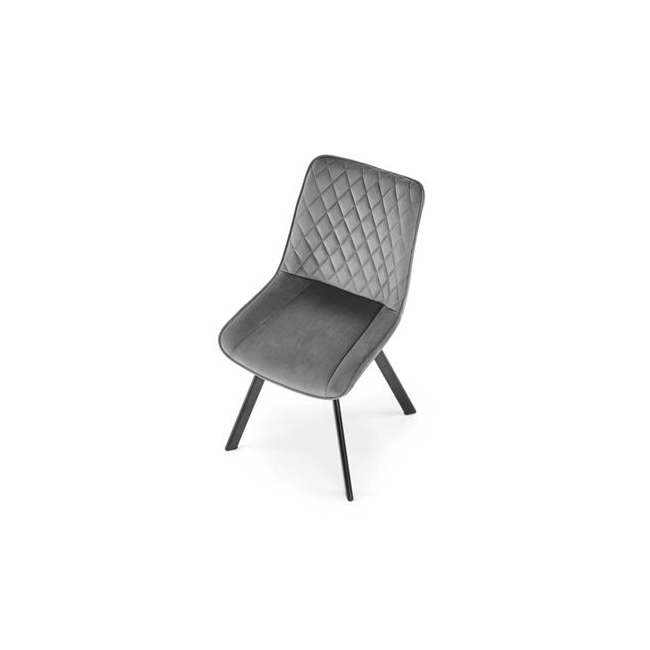 K520 krzesło nogi - czarne, siedzisko - ciemny popiel (1p=2szt)-137708