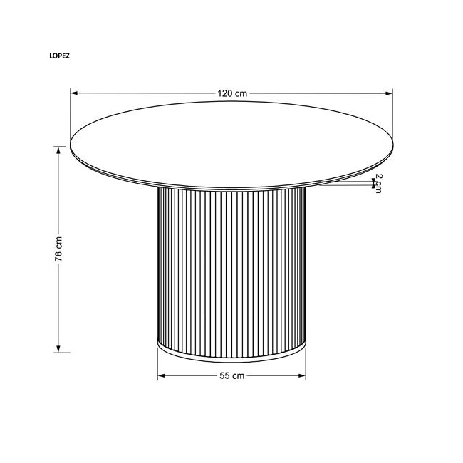 LOPEZ stół okrągły, dąb naturalny (2p=1szt)-137875