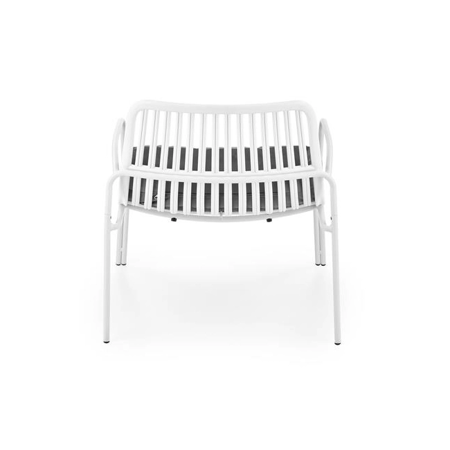 MELBY fotel wypoczynkowy, stelaż - biały, tapicerka - popielaty (2p=6szt)-137895