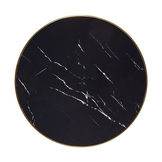 MOLINA stół okrągły, czarny marmur / czarny / złoty (2p=1szt)-137946