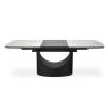 OSMAN stół rozkładany, biały marmur / czarny (2p=1szt)-138023