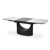 OSMAN stół rozkładany, biały marmur / czarny (2p=1szt)-138024
