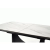 OSMAN stół rozkładany, biały marmur / czarny (2p=1szt)-138025