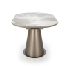 ROBINSON stół rozkładany, beżowy marmur / cappuccino / czarny (3p=1szt)-138156
