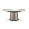 ROBINSON stół rozkładany, beżowy marmur / cappuccino / czarny (3p=1szt)-138157