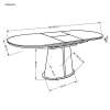 ROBINSON stół rozkładany, beżowy marmur / cappuccino / czarny (3p=1szt)-138159