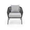 ROCCA zestaw ogrodowy ( sofa + fotel 2x + ława ), ciemny popiel / jasny popiel (1p=1szt)-138184