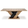 BRANDON stół rozkładany 160-200/90 cm dąb wotan/czarny (2p=1szt)-138455