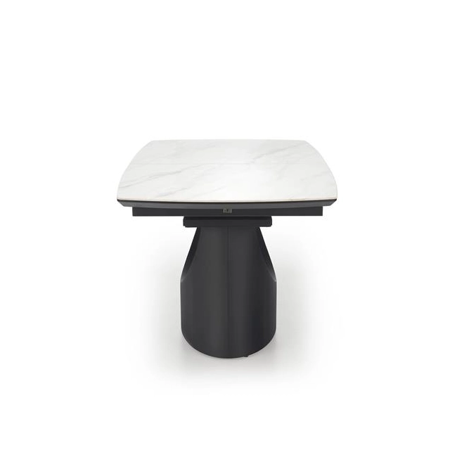 OSMAN stół rozkładany, biały marmur / czarny (2p=1szt)-138028