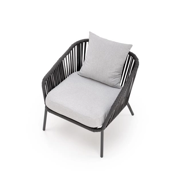ROCCA zestaw ogrodowy ( sofa + fotel 2x + ława ), ciemny popiel / jasny popiel (1p=1szt)-138186