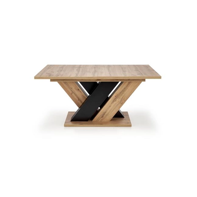 BRANDON stół rozkładany 160-200/90 cm dąb wotan/czarny (2p=1szt)-138454