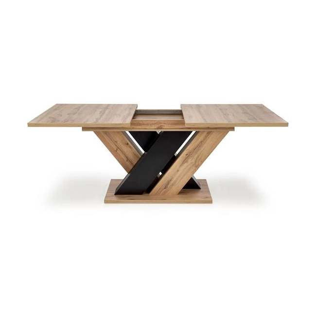 BRANDON stół rozkładany 160-200/90 cm dąb wotan/czarny (2p=1szt)-138456