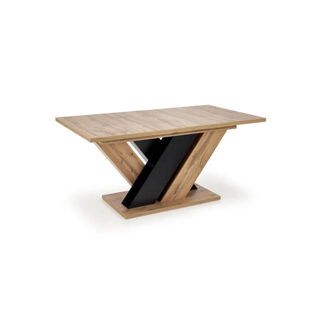 BRANDON stół rozkładany 160-200/90 cm dąb wotan/czarny (2p=1szt)-138457
