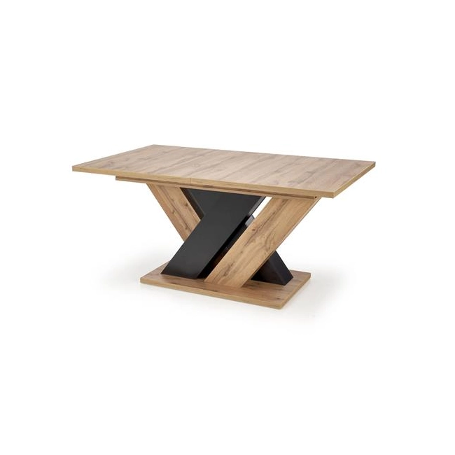 BRANDON stół rozkładany 160-200/90 cm dąb wotan/czarny (2p=1szt)-138458