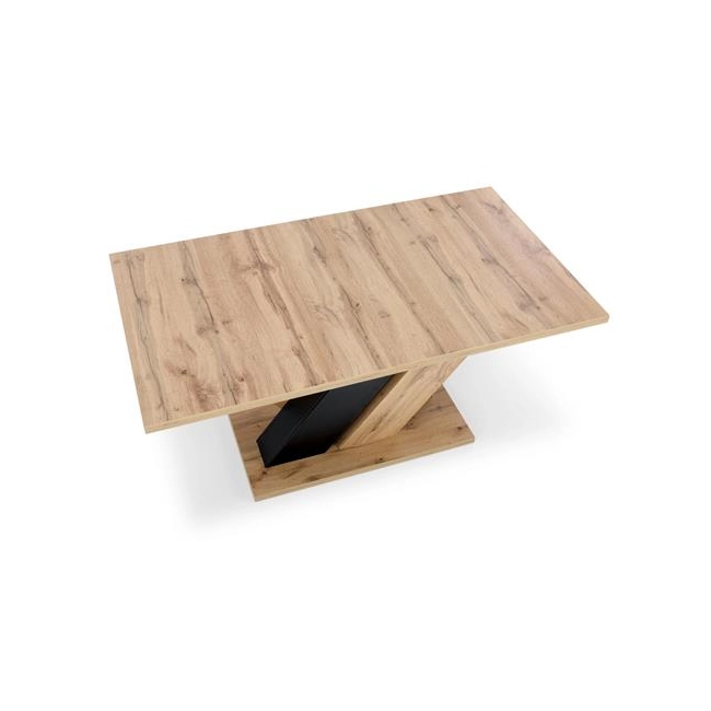 BRANDON stół rozkładany 160-200/90 cm dąb wotan/czarny (2p=1szt)-138460