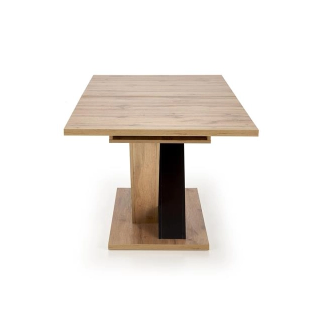 BRANDON stół rozkładany 160-200/90 cm dąb wotan/czarny (2p=1szt)-138468