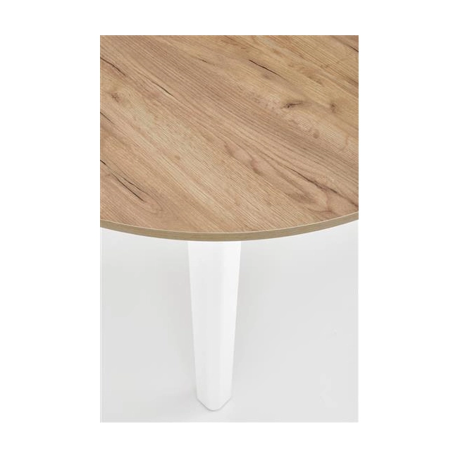 RINGO stół kolor blat dąb craft, nogi - biały (102-142x102x76 cm) (2p=1szt)-139150