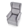 AGUSTIN M fotel rozkładany z funkcją masażu popielaty (1p=1szt)-140425