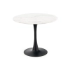 AMBROSIO stół okrągły, blat - marmur, noga - czarny (2p=1szt)-140592