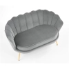 AMORINITO XL fotel wypoczynkowy popielaty / złoty-140635