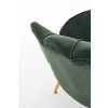 AMORINITO fotel wypoczynkowy ciemny zielony / złoty-140640