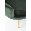 AMORINITO fotel wypoczynkowy ciemny zielony / złoty-140641