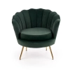 AMORINITO fotel wypoczynkowy ciemny zielony / złoty-140643