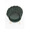 AMORINITO fotel wypoczynkowy ciemny zielony / złoty-140644