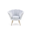 AMORINO fotel wypoczynkowy jasny niebieski, nogi - złote-140692