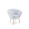 AMORINO fotel wypoczynkowy jasny niebieski, nogi - złote-140693