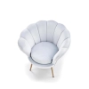 AMORINO fotel wypoczynkowy jasny niebieski, nogi - złote-140694