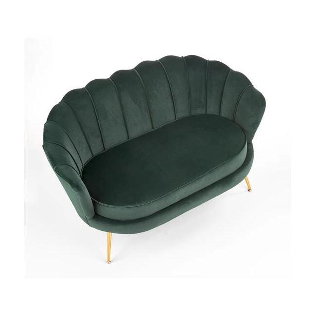 AMORINITO XL fotel wypoczynkowy ciemny zielony / złoty-140612