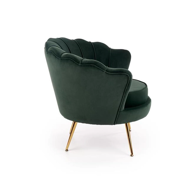 AMORINITO fotel wypoczynkowy ciemny zielony / złoty-140638