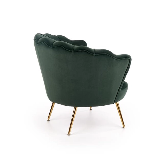 AMORINITO fotel wypoczynkowy ciemny zielony / złoty-140639