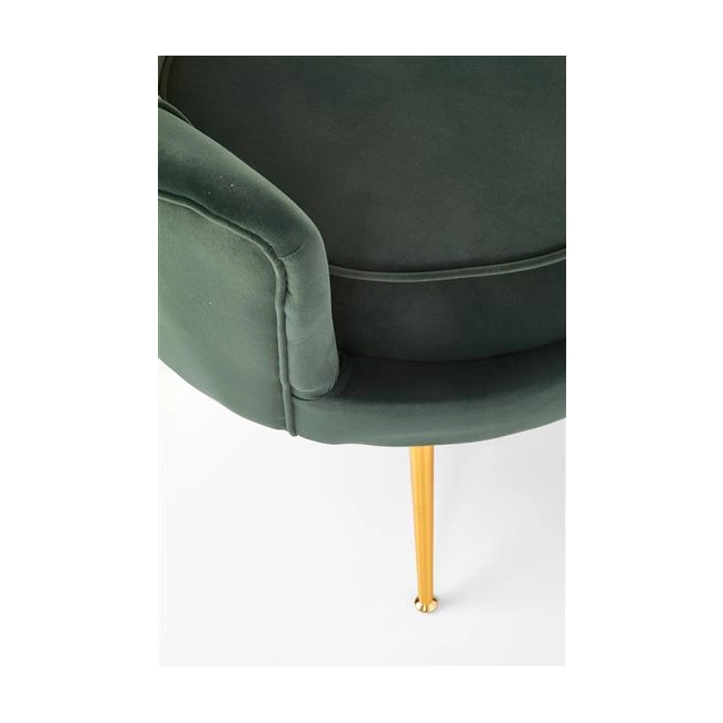 AMORINITO fotel wypoczynkowy ciemny zielony / złoty-140641