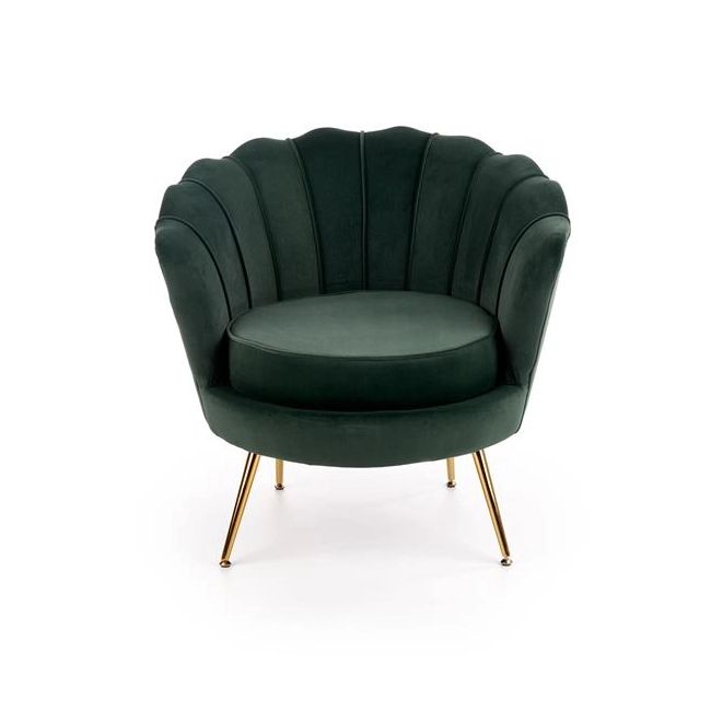 AMORINITO fotel wypoczynkowy ciemny zielony / złoty-140643